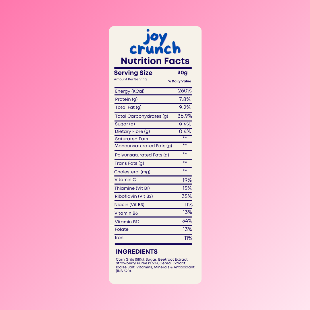 Joy Crunch Strawberry Cornflakes